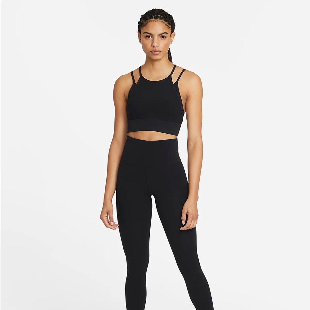 Nike black dri fit full length yoga luxe leggings NWT